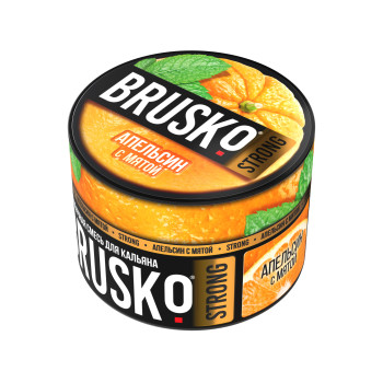 Бестабачная смесь для кальяна BRUSKO (Strong) Апельсин с мятой 50 г
