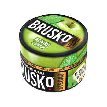Бестабачная смесь для кальяна BRUSKO (Strong) Яблоко с мятой 50 г