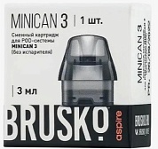 Сменный картридж Brusko Minican 3.0 1шт, 3мл (без испарителя) Белый