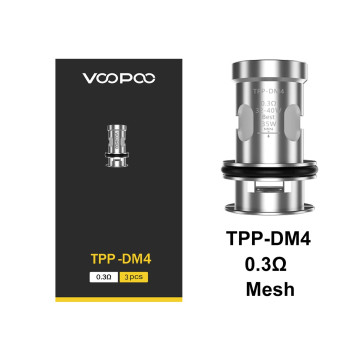 Испаритель Voopoo TPP-DM4 0.3Ω (3шт/уп) (1шт.) (Drag X Plus Kit,Drag S PRO Pod Kit)