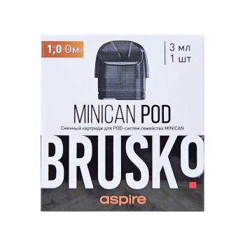 Сменный картридж Brusko Minican, 3мл 1.0 Ом (Черный) (1шт/уп.)