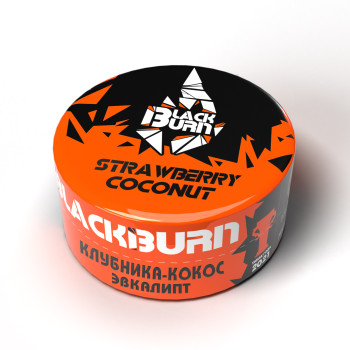 Табак для кальяна "BlackBurn" Strawberry Coconut (Клубника с кокосом и эвкалиптом) 25 г