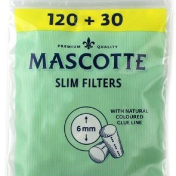 Фильтры сигаретные "MASCOTTE" Slim 6 мм 120+30 шт.