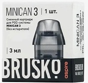 Сменный картридж Brusko Minican 3.0  3мл (без испарителя) (1шт.) Черный