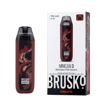 ЭC Brusko Minican 3.0 700 mAh (Темно-красный флюид)