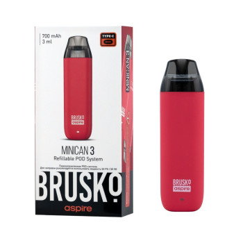 ЭC Brusko Minican 3.0 700 mAh (Светло-красный)