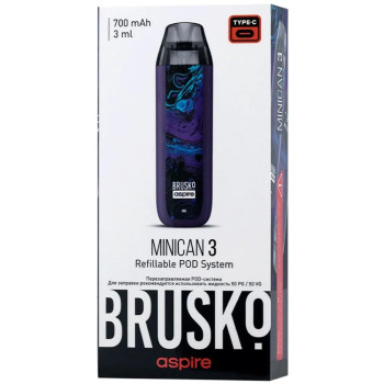 ЭC Brusko Minican 3.0 700 mAh (Фиолетовый флюид)