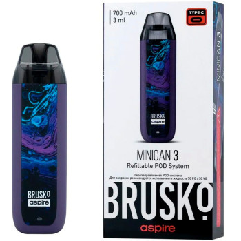 ЭC Brusko Minican 3.0 700 mAh (Темно-фиолетовый флюид)