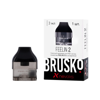 Сменный картридж Brusko Feelin 2 3 мл (без испарителя) (1шт.) (прозрачный)
