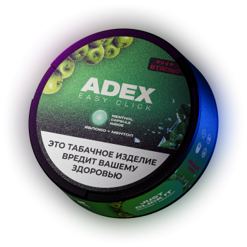 Жевательный табак АДЕКС клик ЯБЛОКО+МЕНТОЛ 9г