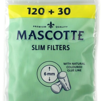 Фильтры сигаретные "MASCOTTE" Slim 6 мм 120+30 шт.