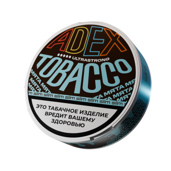 Жевательный табак АДЕКС ультрастронг слим с ароматом МЯТА 9г