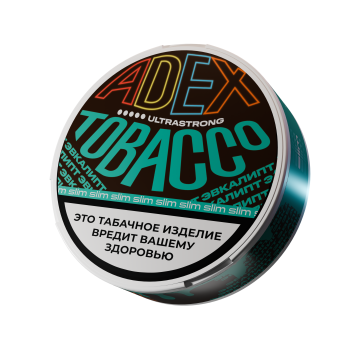 Жевательный табак АДЕКС ультрастронг слим с ароматом ЭВКАЛИПТ 9г