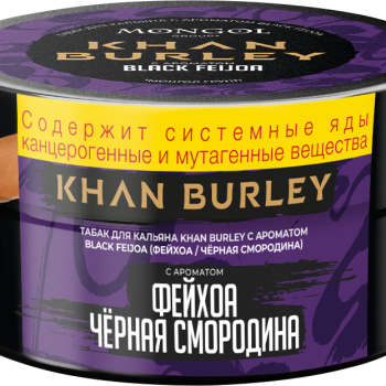 Табак для кальяна "KHAN BURLEY" с ароматом Black Feijoa (фейхоа, черная смородина) 25 г