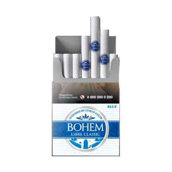Сигареты "BOHEM LIBRE CLASSIC BLUE" МРЦ 219