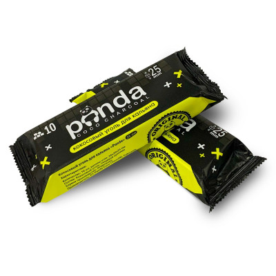 Уголь кокосовый для кальяна Panda Cube XL (10 шт.)