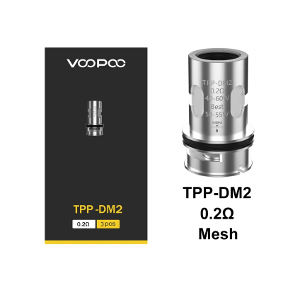 Испаритель Voopoo TPP-DM2 0.2Ω (3шт/уп) (1шт.) (Drag X Plus Kit,Drag S PRO Pod Kit)